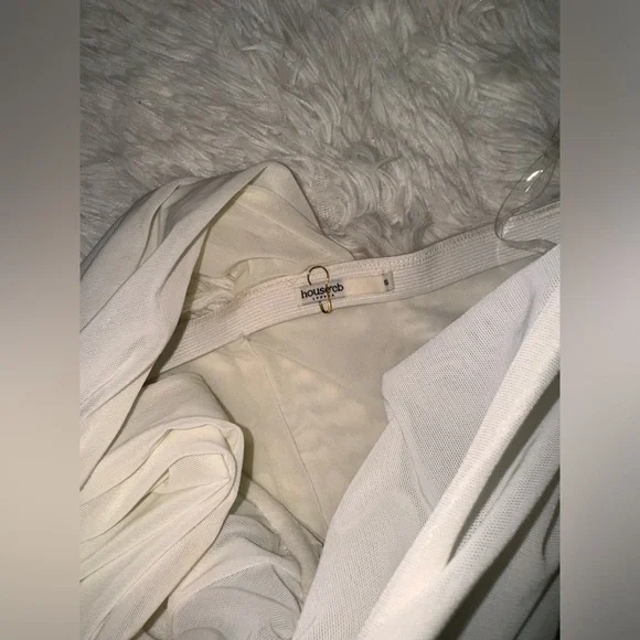 NWOT House of cb Valentina one shoulder Bustier dress in ivory sz S - Picture 6 of 7